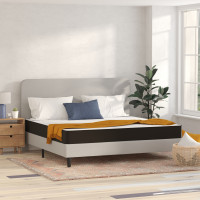 Flash Furniture CL-E238-B-K-GG Capri Comfortable Sleep 8 Inch CertiPUR-US Certified Foam and Innerspring Hybrid Mattress, King Mattress in a Box